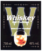 W Whiskey Old Tradition american blended