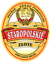 STAROPOLSKIE ZLOTE BS 1892 BROWAR STAROPOLSKI ... PIWO JASNE PELNE