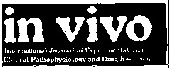 in vivo International Journal of Experimental and Clinical Pathophysiology and Drug Research
