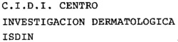 C.I.D.I. CENTRO INVESTIGACION DERMATOLOGICA ISDIN