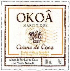 OKOÂ MARTINIQUE Crème de Coco
