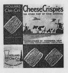 Cheese Crispies The other part of your Cocktail Holland Che-Cri DELFT