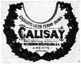 EXQUISITO LICOR FERRO QUINA CALISAY ARENYS BARCELONA