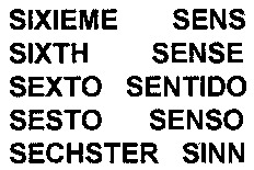 SIXIEME SENS SIXTH SENSE SEXTO SENTIDO