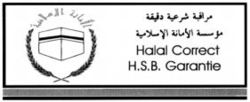 Halal Correct H.S.B. Garantie