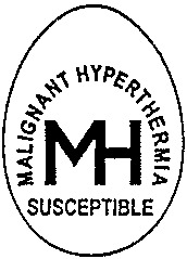 MH MALIGNANT HYPERTHERMIA SUSCEPTIBLE