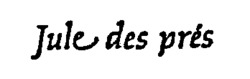 Jule des prés