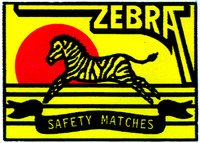 ZEBRA SAFETY MATCHES