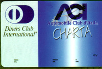 Diners Club International ACI Automobile Club d'Italia CHARTA