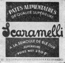 PATES ALIMENTAIRES Scaramelli
