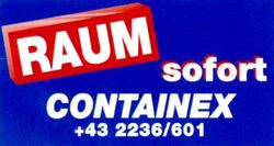 RAUM sofort CONTAINEX +43 2236/601