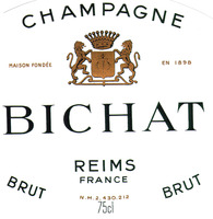 CHAMPAGNE BICHAT REIMS FRANCE MAISON FONDEE EN 1898 BRUT