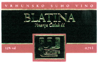 VRHUNSKO SUHO VINO BLATINA Vinarija Citluk