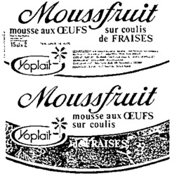 Moussfruit mousse aux OEUFS sur coulis de FRAISES