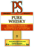 PS PURE WHISKY SCOTCH CANADIAN UNITED BRANDS