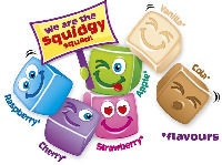 We are the squidgy squad! Vanilla Cola Apple Raspberry Cherry Strawberry flavours