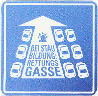 BEI STAU BILDUNG: RETTUNGS GASSE
