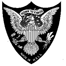 DOWN TO EARTH SHIELD MADE IN HELL