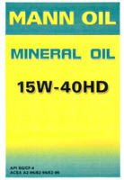 MANN OIL MINERAL OIL 15W-40HD