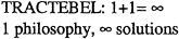 TRACTEBEL: 1+1=00 1 philosophy, 00 solutions.