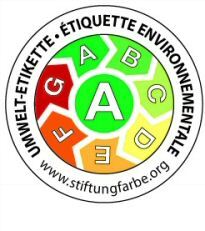 UMWELT-ETIKETTE ÉTIQUETTE ENVIRONNEMENTALE www.stiftungfarbe.org A B C D E F G