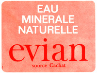 EAU MINERALE NATURELLE evian source Cachat
