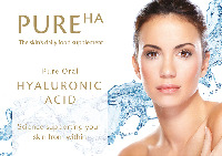PURE HA The Skin's Daily Food Supplement Pure Oral HYALURONIC ACID Science supporting your skin from within