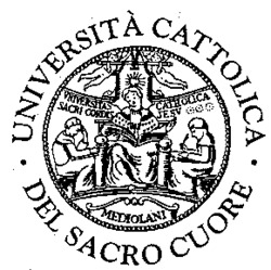 UNIVERSITÀ CATTOLICA DEL SACRO CUORE