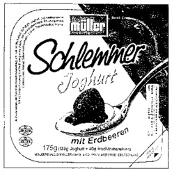müller Schlemmer Joghurt mit Erdbeeren