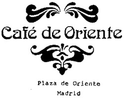 Café de Oriente Plaza de Oriente Madrid