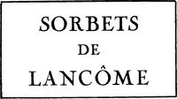 SORBETS DE LANCÔME