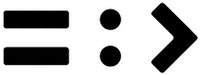 = : >