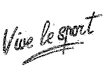 Vive le sport