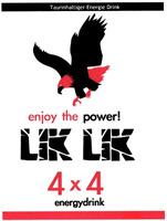 enjoy the power! LIK LIK 4x4 energydrink