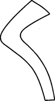  Consisting In the stylised representation of a wave, including a wider end and a thinner end. 