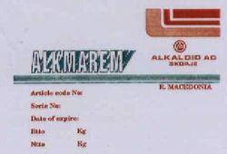 ALKMAREM ALKALOID AD SKOPJE