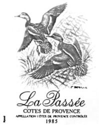 La Passée COTES DE PROVENCE APPELLATION CÔTES DE PROVENCE CONTRÔLÉE 1985