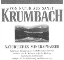KRUMBACH VON NATUR AUS SANFT NATÜRLICHES MINERALWASSER