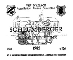 SCHLUMBERGER CUVÉE CHRISTINE 1985
