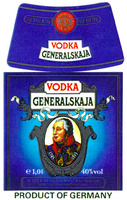 VODKA GENERALSKAJA PRODUCT OF GERMANY