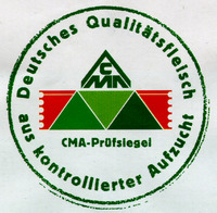 Deutsches Qualitätsfleisch aus kontrollierter Aufzucht CMA CMA-Prüfsiegel