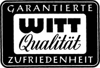 WITT Qualität GARANTIERTE ZUFRIEDENHEIT
