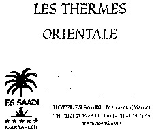 lES THERMES ORIENTALE HOTEL ES SAADI