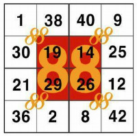1 38 40 9 30 19 14 25 21 29 26 12 36 2 8 42 88