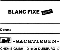 BLANC FIXE micro SACHTLEBEN