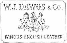 W.J. DAWOS & Co. FAMOUS ENGLISH LEATHER