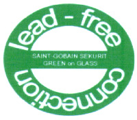 lead - free connection SAINT-GOBAIN SEKURIT GREEN on GLASS