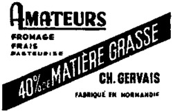 AMATEURS FROMAGE FRAIS PASTEURISE CH. GERVAIS