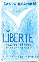 CARTE RECHARGE LIBERTE sur le réseau international 3 H de communication
