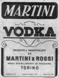 MARTINI VODKA MARTINI & ROSSI